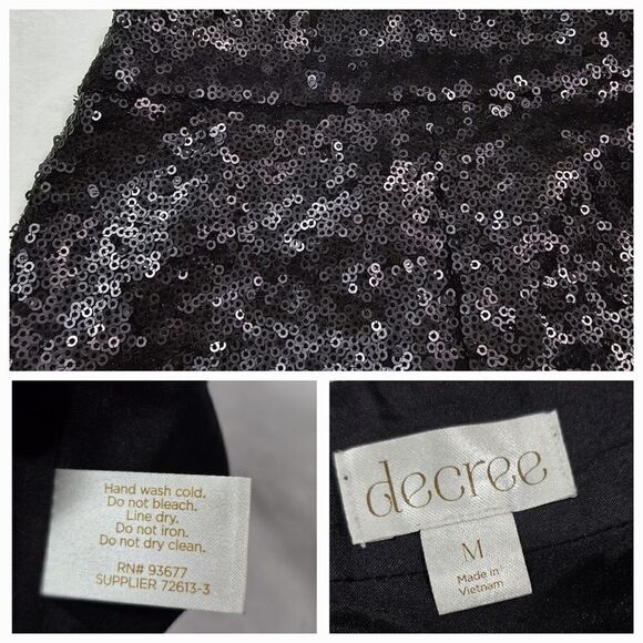 "Decree" mini skirt, sequins party skirt, size M. - Picture 13 of 13
